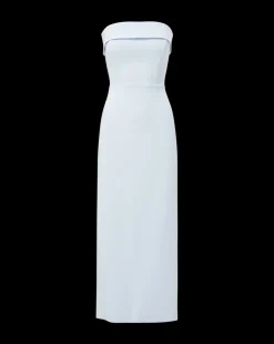Veronica Beard Dresses*Absol Crepe Strapless Dress in Blue Mist BlueMist