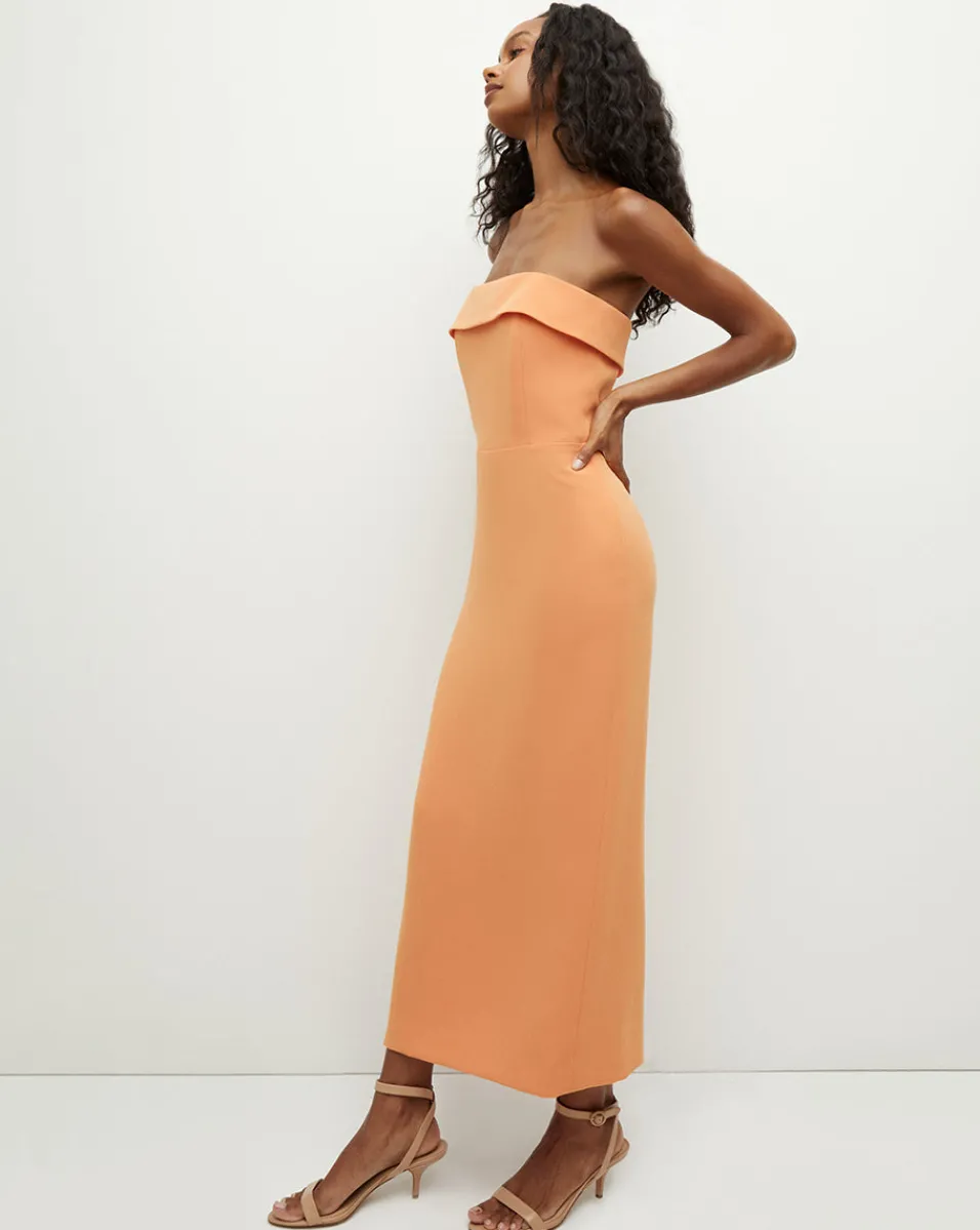 Veronica Beard Dresses*Absol Crepe Strapless Dress in Orange