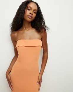 Veronica Beard Dresses*Absol Crepe Strapless Dress in Orange