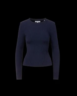 Veronica Beard Tops|Sweaters*Acara Ribbed Pullover in Navy