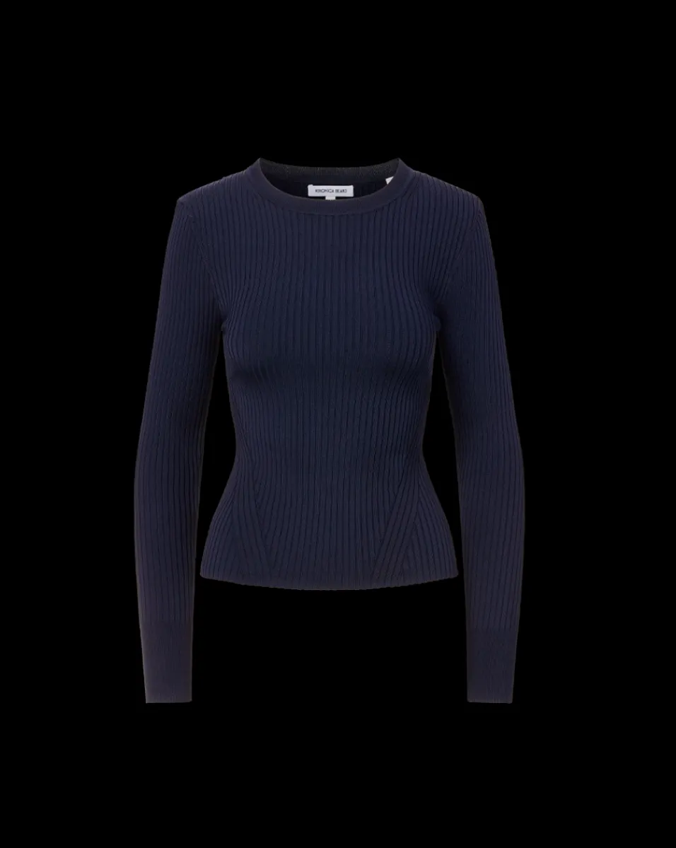 Veronica Beard Tops|Sweaters*Acara Ribbed Pullover in Navy