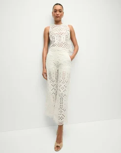 Veronica Beard Tops|Matching Sets*Adelyn Cotton Eyelet Tank in Off-White