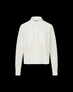 Veronica Beard Tops*Aderes Cotton Eyelet Shirt in White