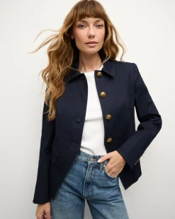 Veronica Beard Jackets & Outerwear|Matching Sets*Aire Denim Dickey Jacket in Dark Wash MidnightWash