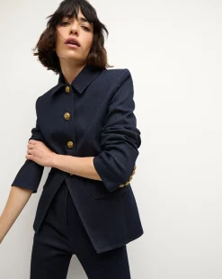Veronica Beard Jackets & Outerwear|Matching Sets*Aire Denim Dickey Jacket in Dark Wash MidnightWash