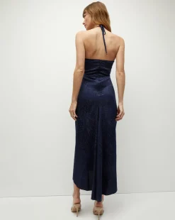 Veronica Beard Dresses*Aldana Stretch-Silk Dress Marine