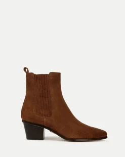 Veronica Beard Boots & Booties*Alina Suede Bootie in Cedar