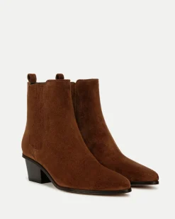 Veronica Beard Boots & Booties*Alina Suede Bootie in Cedar