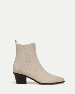 Veronica Beard Boots & Booties*Alina Suede Bootie in Ecru