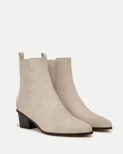 Veronica Beard Boots & Booties*Alina Suede Bootie in Ecru
