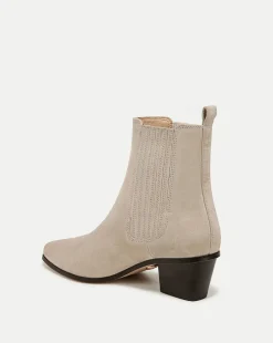 Veronica Beard Boots & Booties*Alina Suede Bootie in Ecru