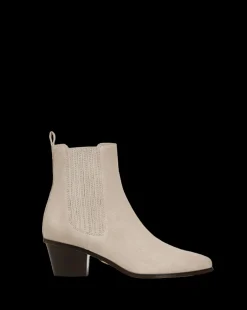 Veronica Beard Boots & Booties*Alina Suede Bootie in Ecru