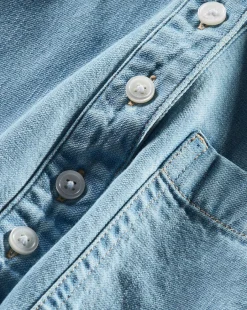 Veronica Beard Tops*Almera Chambray Button-Down Top in Sky