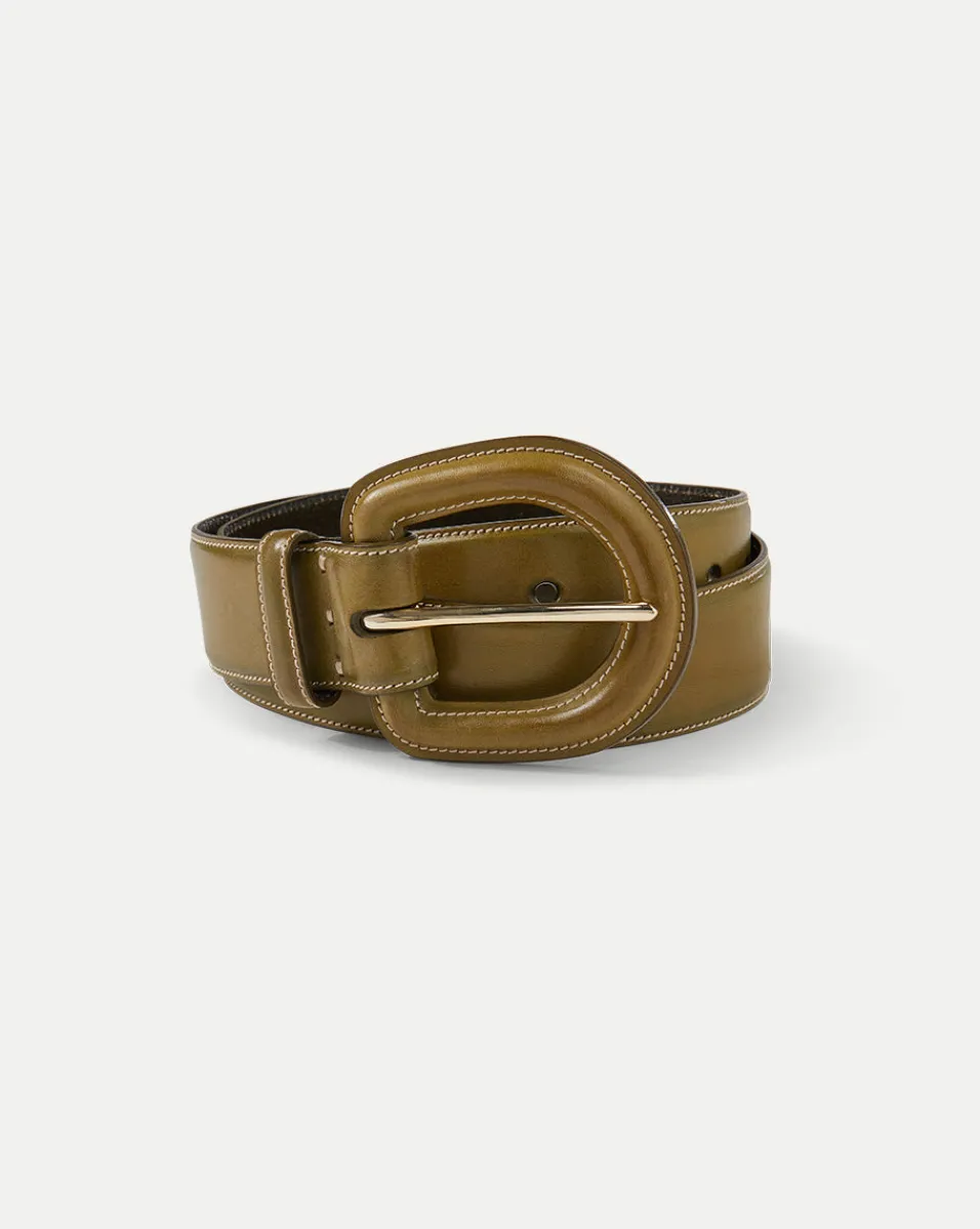 Veronica Beard Accessories*Aloe Belt in Green
