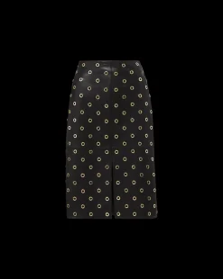 Veronica Beard Skirts & Shorts|Party Dressing*Anderson Leather Grommet Skirt in Black Black/Gold