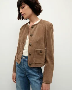 Veronica Beard Jackets & Outerwear|The Veronicas' Favorites*Andrea Suede Jacket in Bark