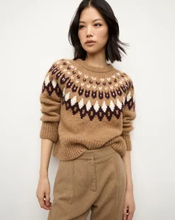 Veronica Beard Sweaters|Tops*Anne Fairisle Pullover in Russet Multi RussetMulti