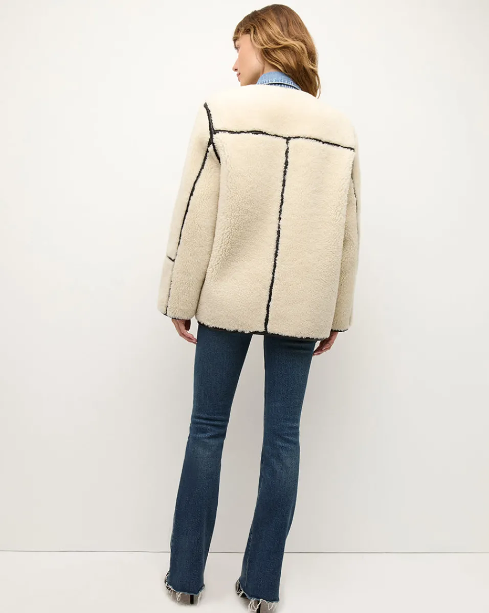 Veronica Beard Jackets & Outerwear|The Veronicas' Favorites*Anya Reversible Shearling Coat in Ecru/Black