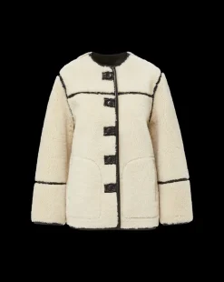 Veronica Beard Jackets & Outerwear|The Veronicas' Favorites*Anya Reversible Shearling Coat in Ecru/Black