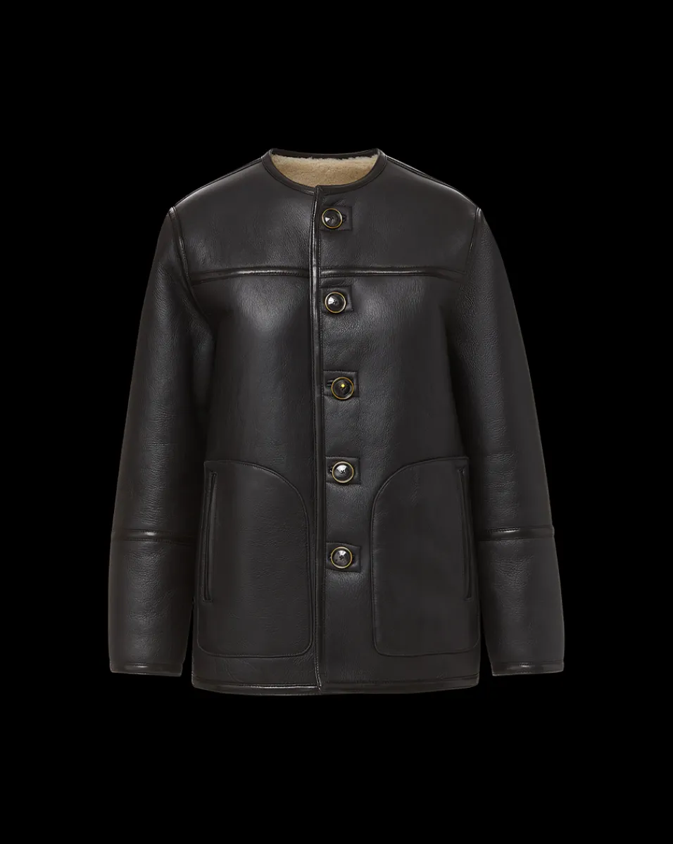 Veronica Beard Jackets & Outerwear|The Veronicas' Favorites*Anya Reversible Shearling Coat in Ecru/Black