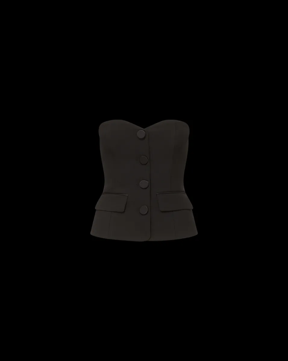 Veronica Beard Tops|The Veronicas' Favorites*Arlette Strapless Peplum Bustier in Black