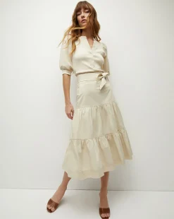 Veronica Beard Skirts & Shorts*Armida Midi Skirt in Limestone