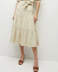 Veronica Beard Skirts & Shorts*Armida Midi Skirt in Limestone