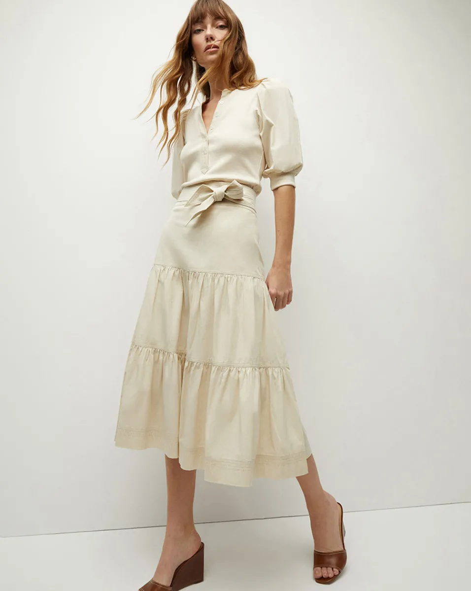 Veronica Beard Skirts & Shorts*Armida Midi Skirt in Limestone