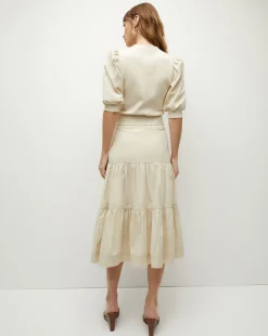 Veronica Beard Skirts & Shorts*Armida Midi Skirt in Limestone