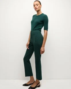 Veronica Beard Pants|Matching Sets*Arte High Waisted Pant in Dark Green Pine