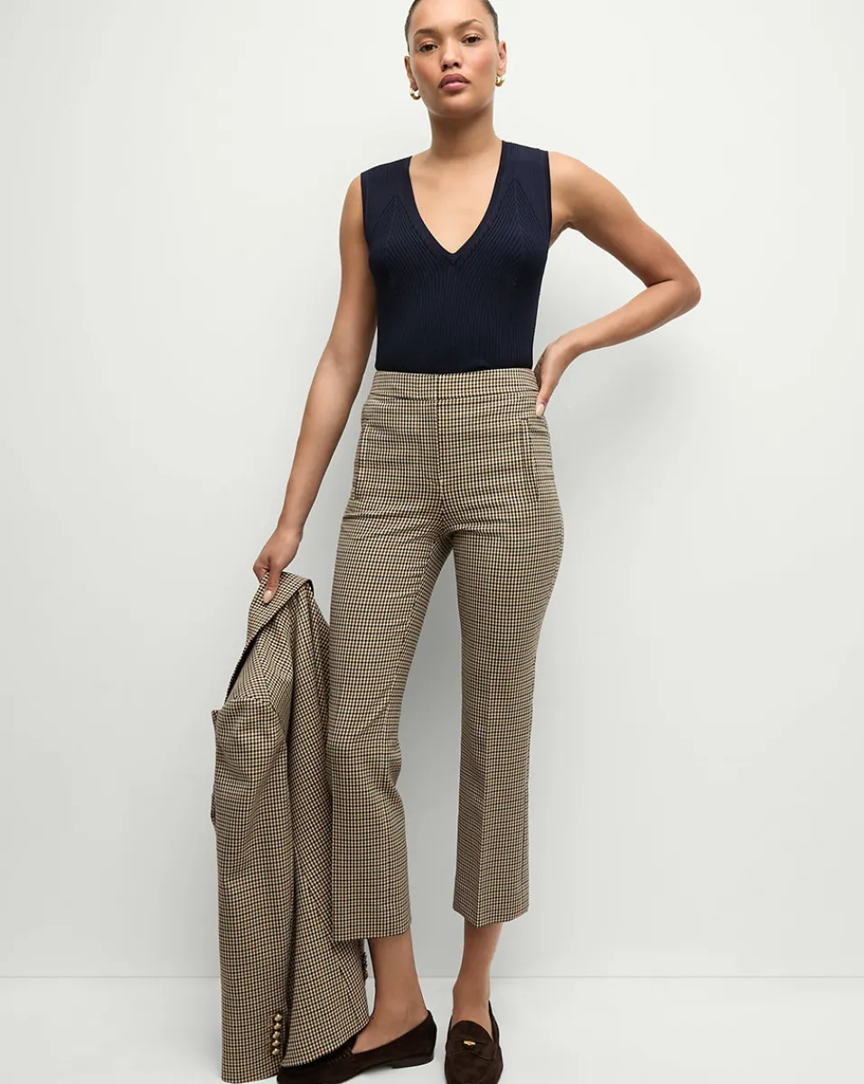 Veronica Beard Pants|Matching Sets*Arte Houndstooth Pants in Sand/Black