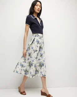 Veronica Beard Skirts & Shorts*Arwen Cotton Skirt in Off-White Multi Off-WhiteMulti