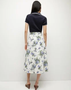 Veronica Beard Skirts & Shorts*Arwen Cotton Skirt in Off-White Multi Off-WhiteMulti