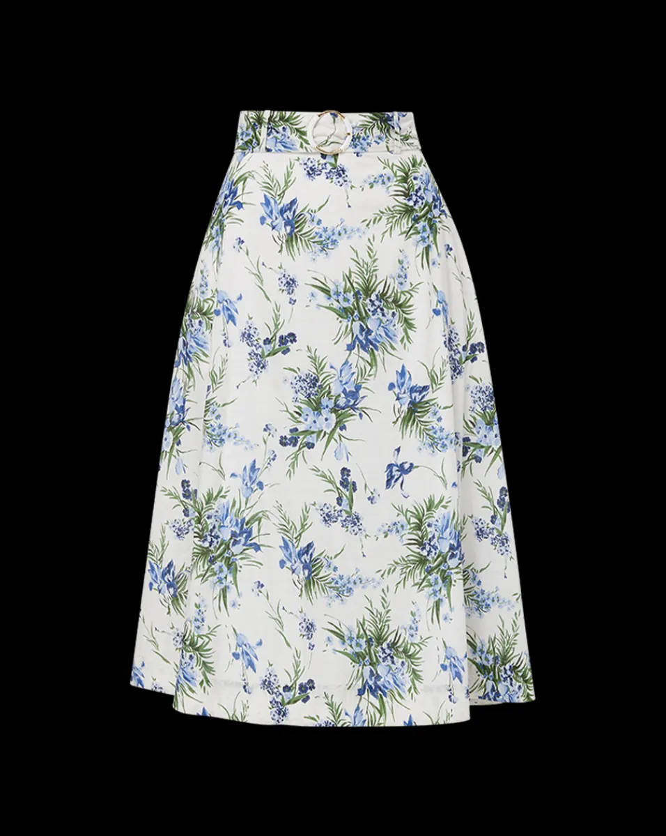 Veronica Beard Skirts & Shorts*Arwen Cotton Skirt in Off-White Multi Off-WhiteMulti