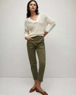 Veronica Beard Pants*Arya Straight-Leg Pant in Army