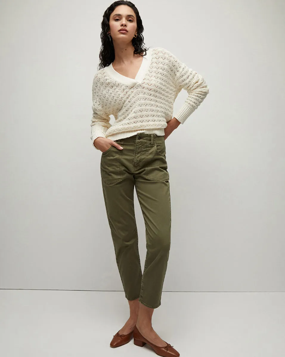 Veronica Beard Pants*Arya Straight-Leg Pant in Army