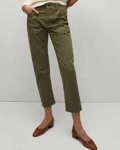 Veronica Beard Pants*Arya Straight-Leg Pant in Army