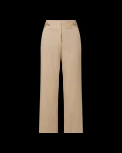 Veronica Beard Pants|Extended Sizes*Aubrie Women's Linen Cropped Pant KhakiMelange