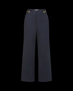 Veronica Beard Pants*Aubrie Women's Linen Cropped Pant Navy