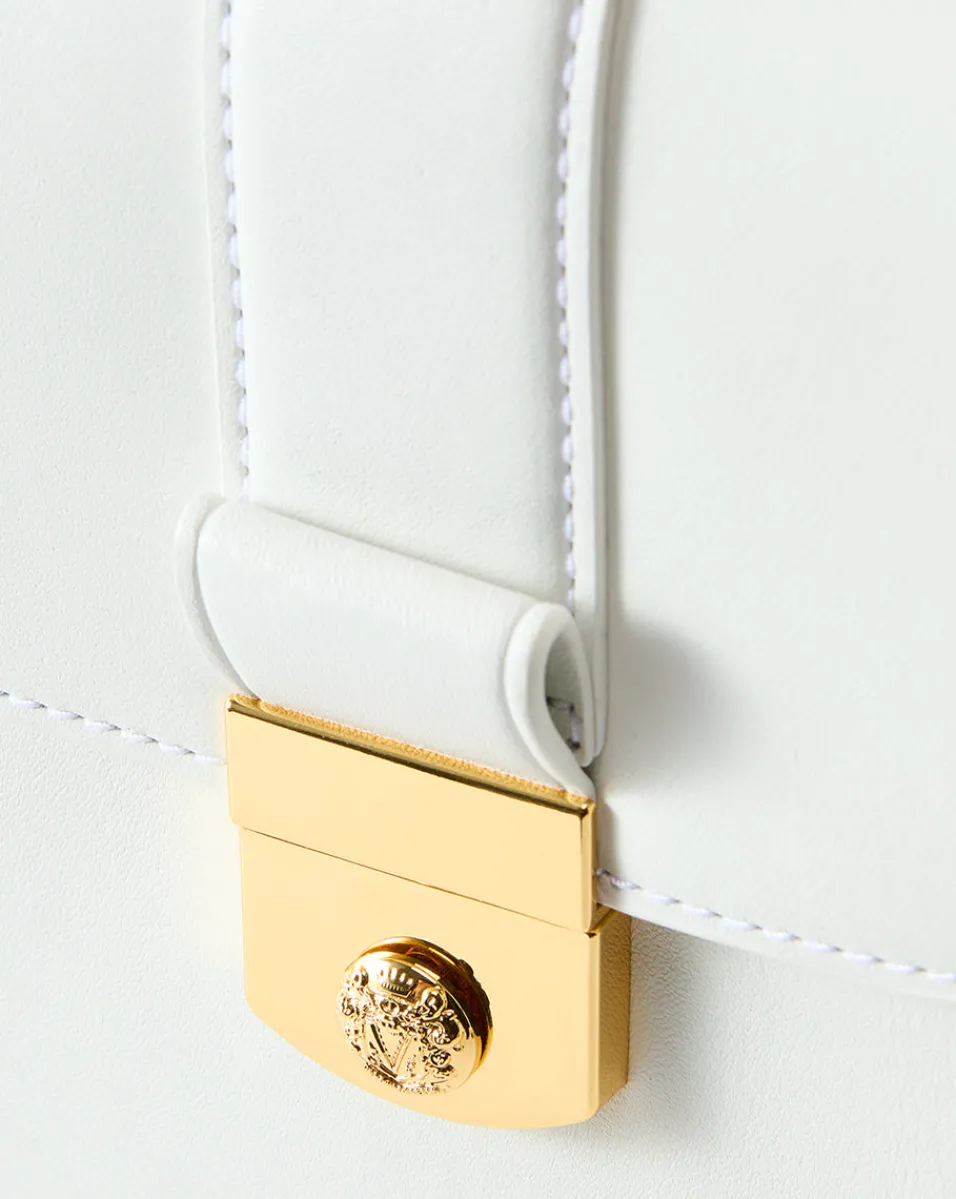 Veronica Beard Crossbody Bags|The Gift Guide*Avenue Bamboo-Handle Bag in Off-White