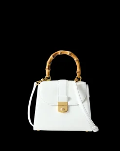 Veronica Beard Crossbody Bags|The Gift Guide*Avenue Bamboo-Handle Bag in Off-White