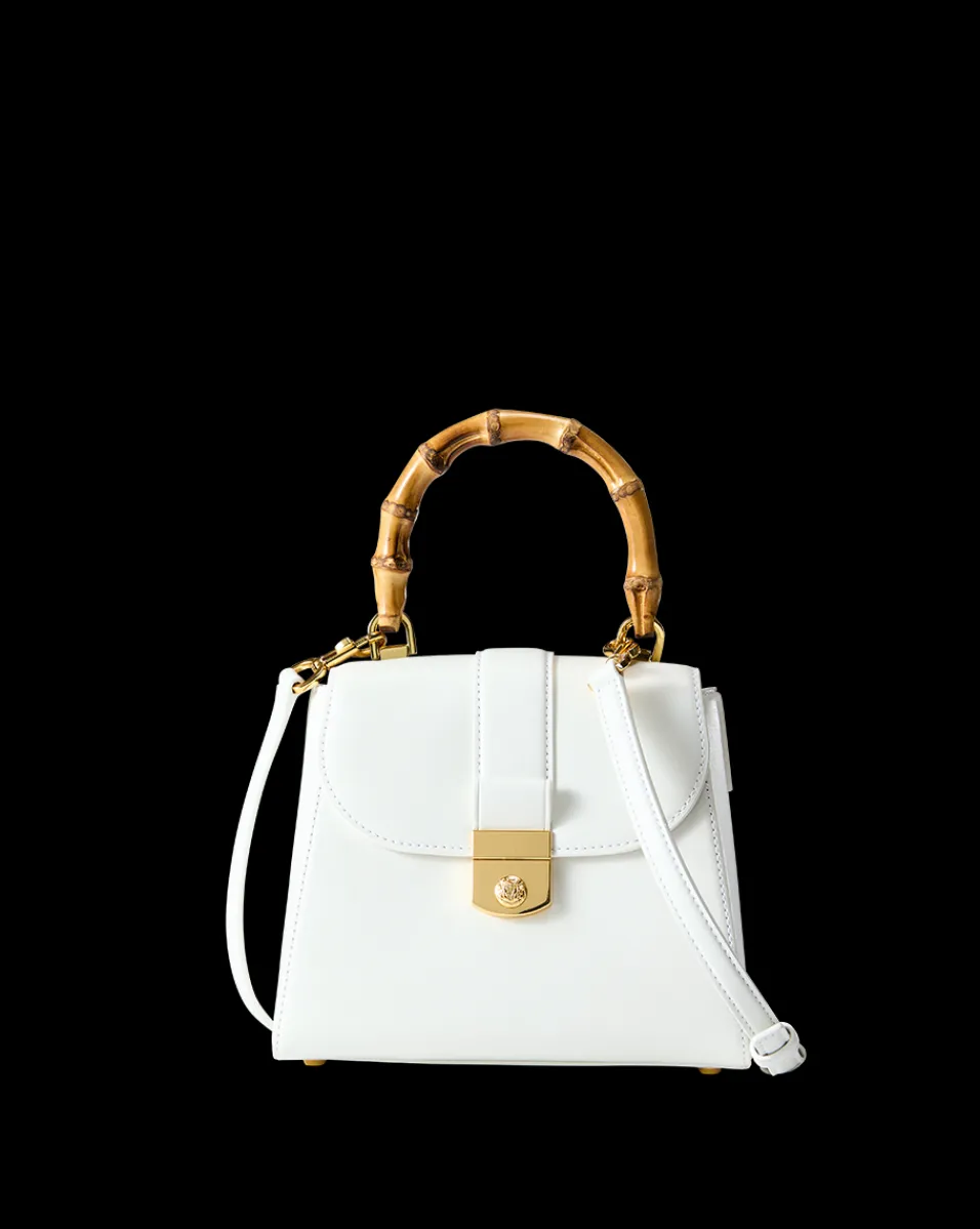Veronica Beard Crossbody Bags|The Gift Guide*Avenue Bamboo-Handle Bag in Off-White