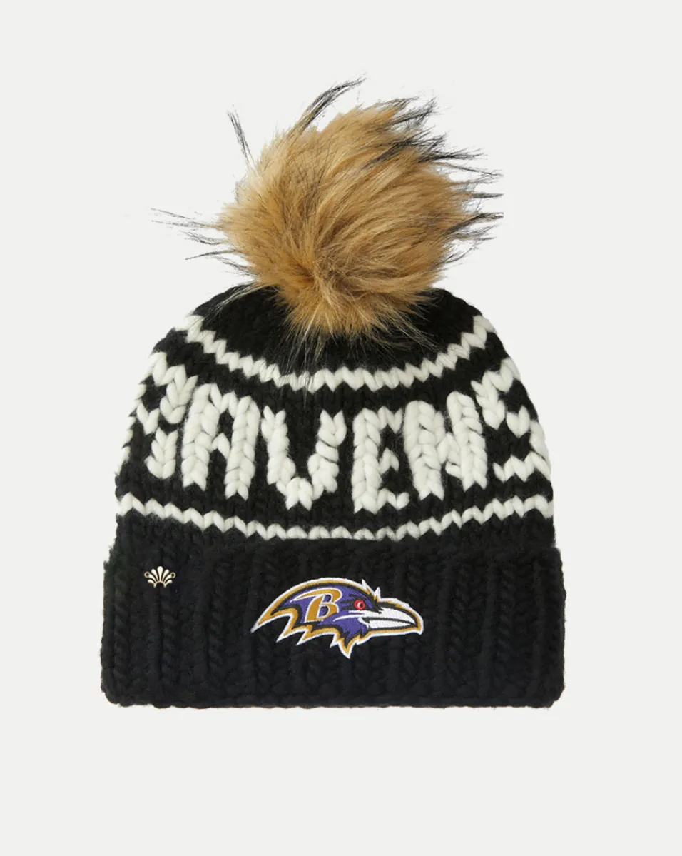 Veronica Beard Accessories|The Gift Guide*Baltimore Ravens Beanie in Black
