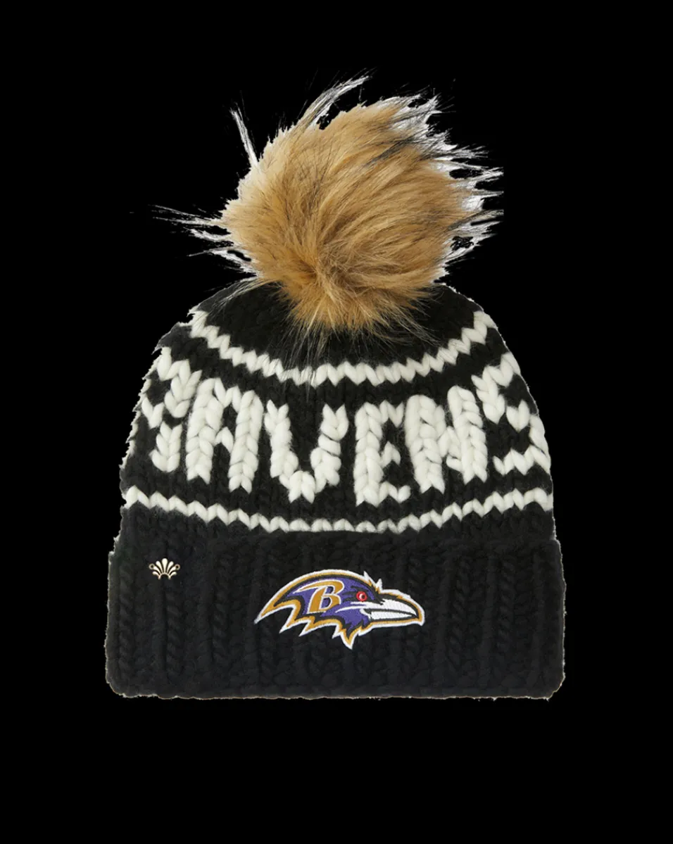Veronica Beard Accessories|The Gift Guide*Baltimore Ravens Beanie in Black
