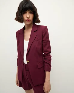 Veronica Beard Jackets & Outerwear|Matching Sets*Battista Dickey Jacket in Wine