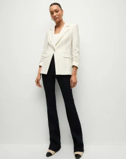 Veronica Beard Jackets & Outerwear|Matching Sets*Battista Pinstriped Dickey Jacket in Dove Multi DoveMulti
