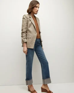 Veronica Beard Jackets & Outerwear*Battista Plaid Dickey Jacket in Ecru/Ochre