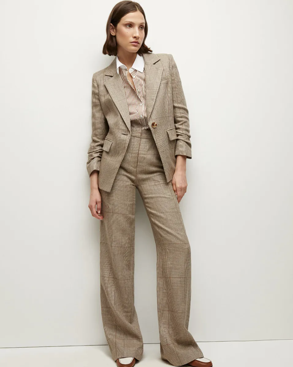 Veronica Beard Jackets & Outerwear*Battista Plaid Dickey Jacket in Ecru/Ochre
