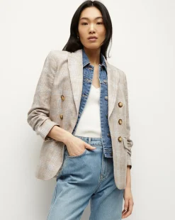 Veronica Beard Jackets & Outerwear*Beacon Linen Dickey Jacket in Khaki Multi KhakiMulti