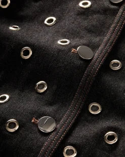 Veronica Beard Jackets & Outerwear|Party Dressing*Beale Grommet Jacket in Black | Studded Jacket WashedBlack/Silver
